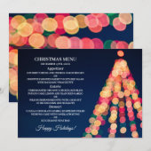 ボケ ツリー ライト、クリスマス メニュー (正面/裏面)