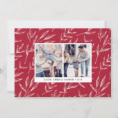 ボケ フレア | ホリデー フォト カード (裏面)