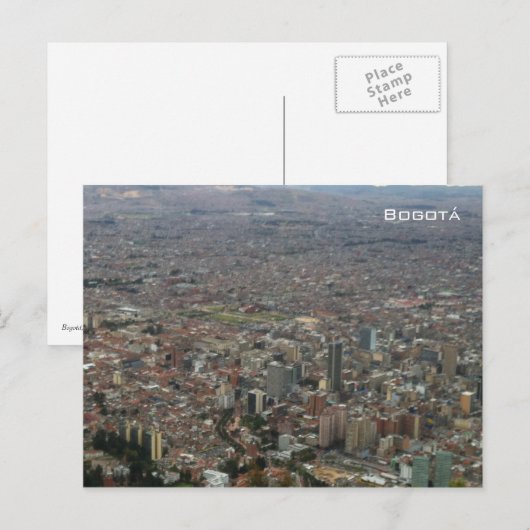 ボゴタの空中眺め ポストカード (正面/裏面)