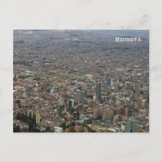 ボゴタの空中眺め ポストカード (正面)