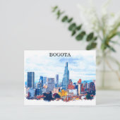 ボゴタカラフルコロンビア都市景観 ポストカード (スタンド正面)