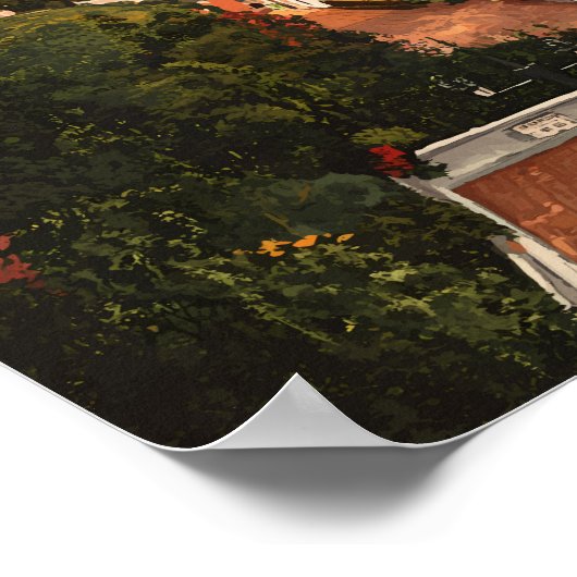 ボゴタコロンビアイラストレーショントラベルアートヴィンテージ ポスター (角)