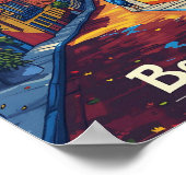 ボゴタコロンビアヴィンテージアートトラベルイラストレーション ポスター (角)