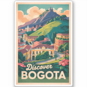 ボゴタコロンビア旅行アートヴィンテージ シール