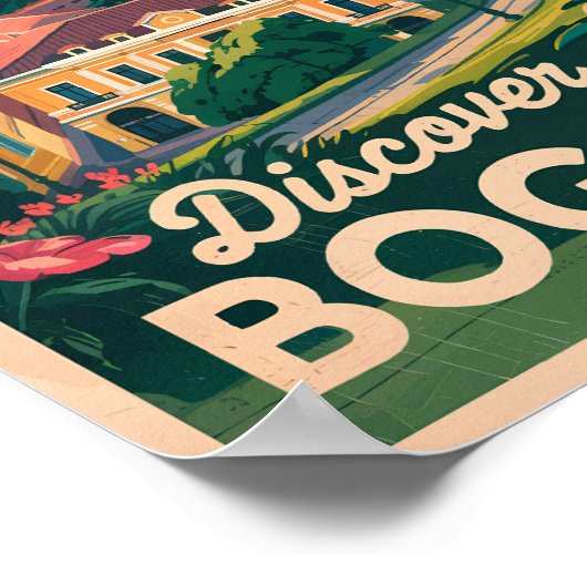 ボゴタコロンビア旅行アートヴィンテージ ポスター (角)