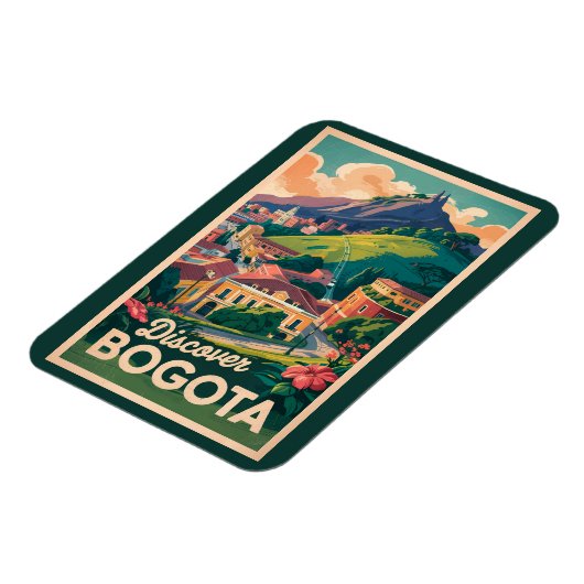 ボゴタコロンビア旅行アートヴィンテージ マグネット (左側)