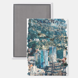 ボゴタコロンビア街並みビュー マグネット