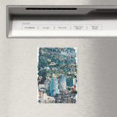 ボゴタコロンビア街並みビュー マグネット (インサイチュ (食洗機))