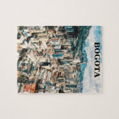 ボゴタコロンビアCItyビューウォータカラー ジグソーパズル (横)