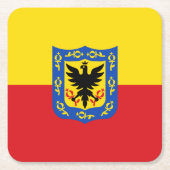 ボゴタ州旗コロンビア広場紙コースター スクエアペーパーコースター (正面)