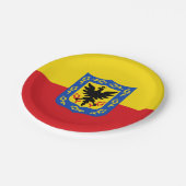 ボゴタ州旗、コロンビア紙プレート ペーパープレート (アングル)