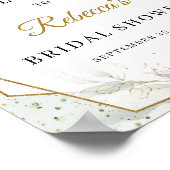 ボゴバラ金ゴールド花ユーカリと金ゴールド歓迎 ポスター (角)