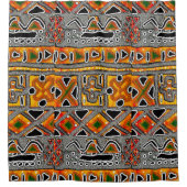 ボゴラン幾何学模様 シャワーカーテン (正面)