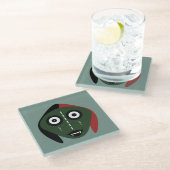 ボシゴグリーンガラスコースター ガラスコースター (アングル)