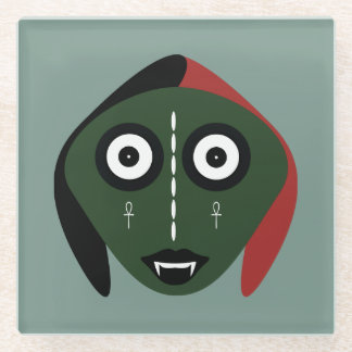 ボシゴグリーンガラスコースター ガラスコースター