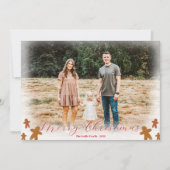 ボシンプルホジンジャーブレッドマンクリスマスホリデーカード シーズンカード (正面)