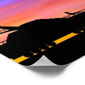 ボジャックホースマントラックスピードボート夕べスカイ ポスター (角)