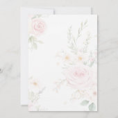 ボジュールベビーウォーターカラーフランスのベビーシャワー 招待状 (裏面)