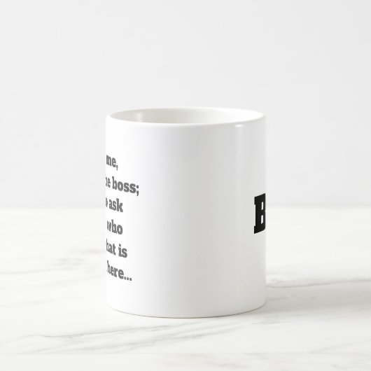 ボスおもしろいことわざオフィスユーモアタイポグラフィ コーヒーマグカップ (中央)