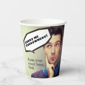 ボスおもしろいのメッセージ紙カップfor office 紙コップ (裏面)