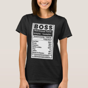 ボスおもしろいの日の栄養事実社員の理解 Tシャツ