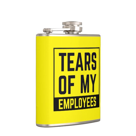 ボスおもしろいギフト涙の従業員のHRボスミーム フラスク (右)