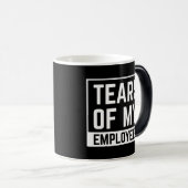 ボスおもしろいギフト、従業員の涙クール力 モーフィングマグカップ (正面右)