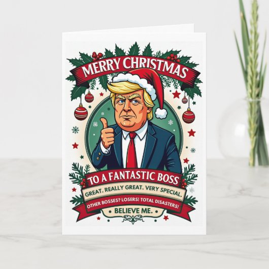 ボスおもしろいクリスマスカード シーズンカード (正面)