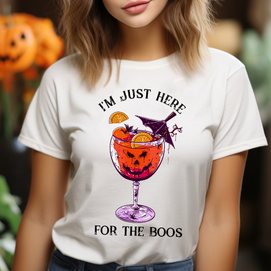 ボスおもしろいハロウィーンの衣装に来たばかりだ Tシャツ