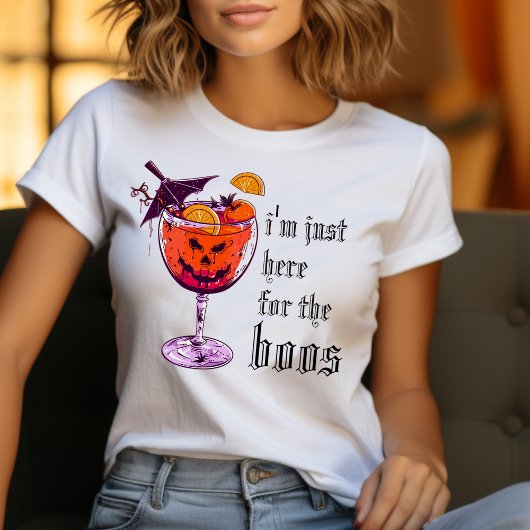 ボスおもしろいハロウィーンの衣装に来たばかりだ Tシャツ