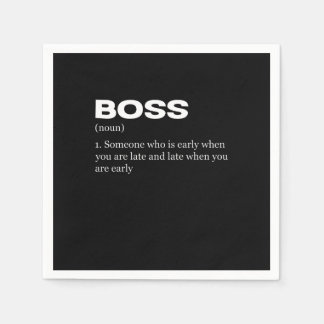 ボスおもしろい定義ハッピーボスの日 スタンダードカクテルナプキン