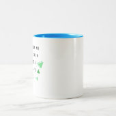 ボスおもしろい引用文for office umous blue & Green ツートーンマグカップ (中央)