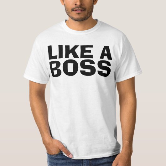 ボスおもしろいTシャツのように Tシャツ (正面)