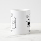 ボスがOffice従業員を電子メールで起動 ジャンボコーヒーマグカップ (正面)