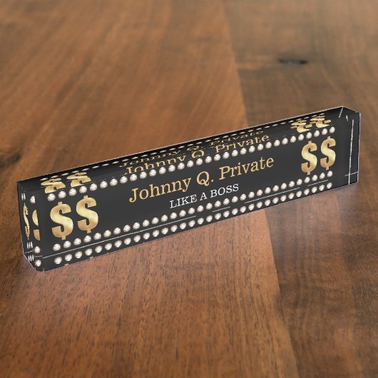 ボスきらきら光るなVIP デスクネームプレート (側面)