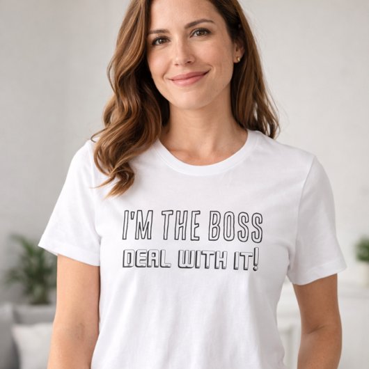 ボスと認めろ! 面白い大胆な主張 Tシャツ