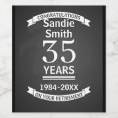 ボスに対する長期勤続退職金 ワインラベル (シングルラベル)