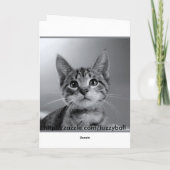 ボスに、のどを鳴らす音fectlyの猫の鳴き声velousの誕生日があります! カード (裏面)