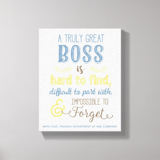ボスのお別れ/退職プレゼント キャンバスプリント (正面)