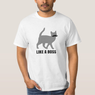 ボスのようなヒップスター猫 Tシャツ