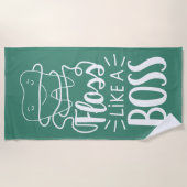 ボスのようなフロス ビーチタオル (正面)