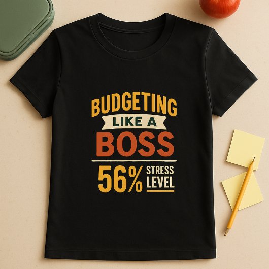ボスのような予算策定；ユーモアと金融ストレス Tシャツ