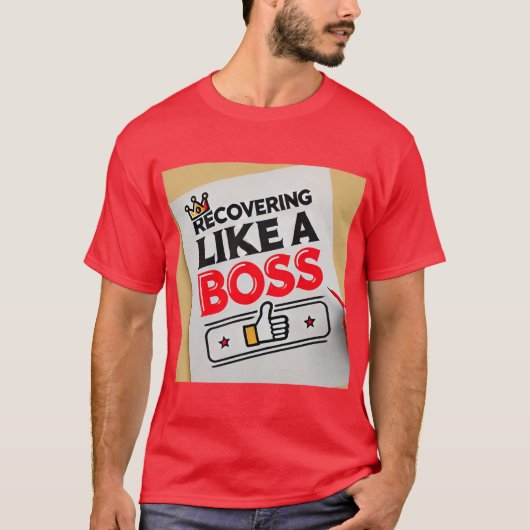 ボスのような回復 – おもしろいすぐに良くなる Tシャツ (正面)