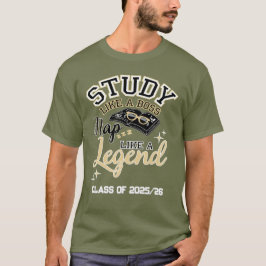 ボスのように勉強し、伝説のように昼寝しよう　大学ギフト Tシャツ