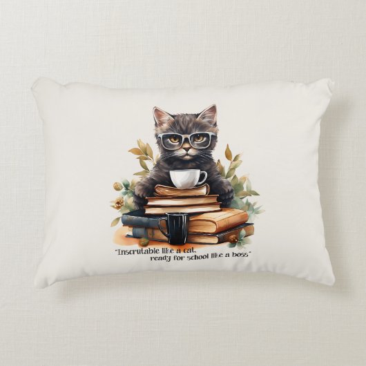 ボスのように学校に行く準備ができている アクセントクッション (正面)