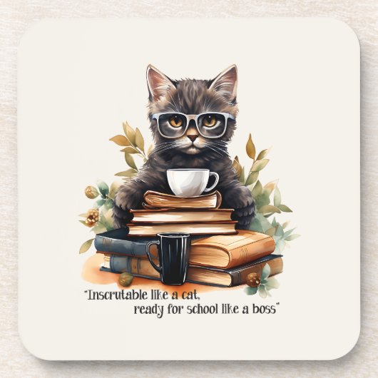 ボスのように学校に行く準備ができている コースター (正面)