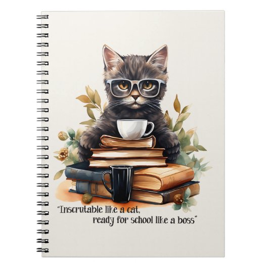 ボスのように学校に行く準備ができている ノートブック (正面)