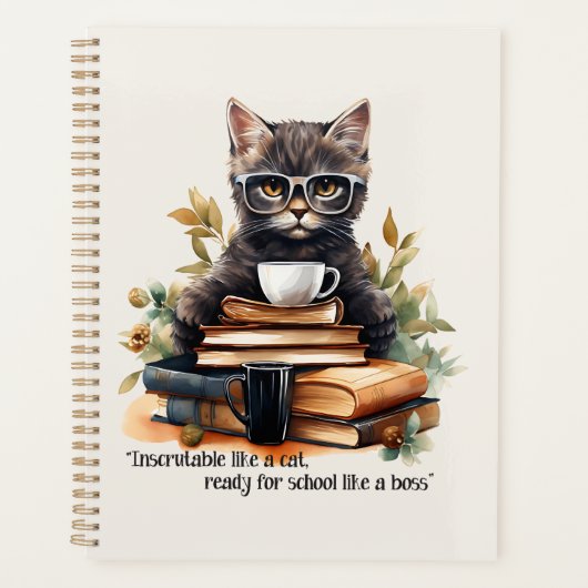 ボスのように学校に行く準備ができている プランナー手帳 (正面)