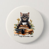 ボスのように学校に行く準備ができている 缶バッジ (正面)