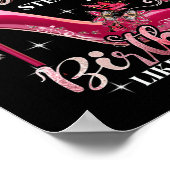 ボスのように私の誕生日に踏み込む天秤座の女の子 ポスター (角)